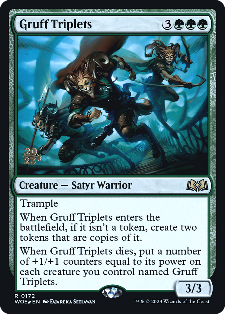 Gruff Triplets [Wilds of Eldraine Prerelease Promos] | Silver Goblin