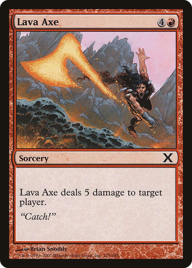 Lava Axe (215) Foil - Tenth Edition