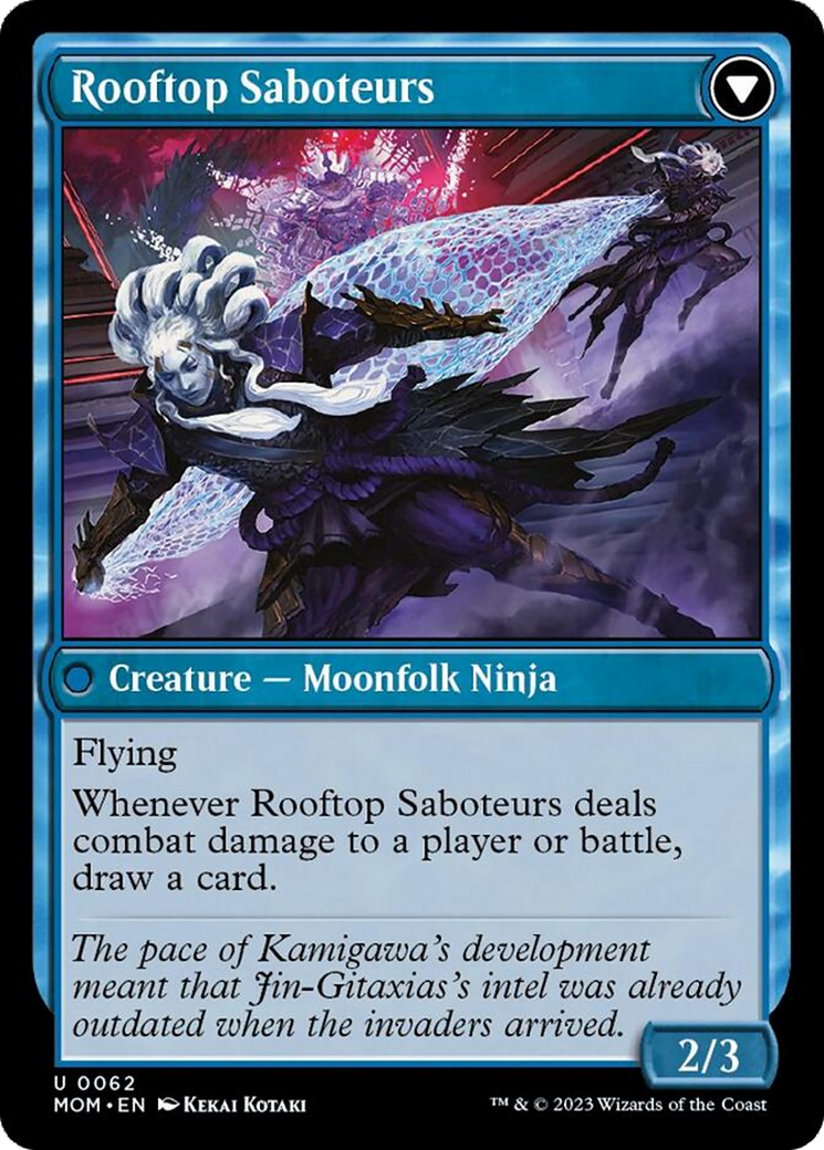 Invasion of Kamigawa // Rooftop Saboteurs [March of the Machine] Foil