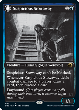 Suspicious Stowaway // Seafaring Werewolf [Innistrad: Double Feature] Foil