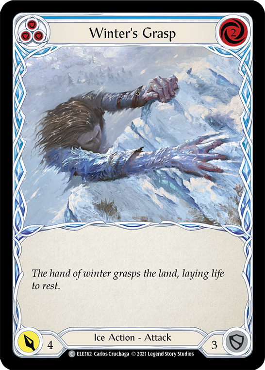 Winter's Grasp (Blue) [ELE162] (Tales of Aria)  1st Edition Rainbow Foil | Silver Goblin