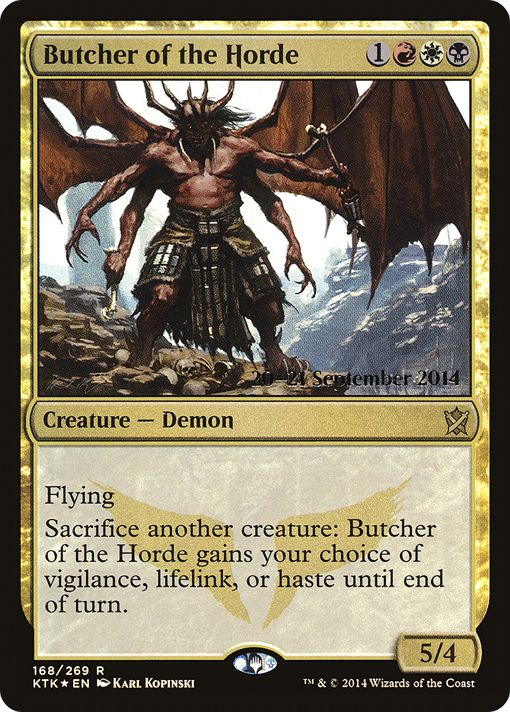 Butcher of the Horde [Khans of Tarkir Prerelease Promos] | Silver Goblin