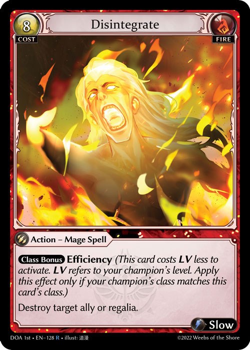 Disintegrate (128) [Dawn of Ashes: 1st Edition] Foil