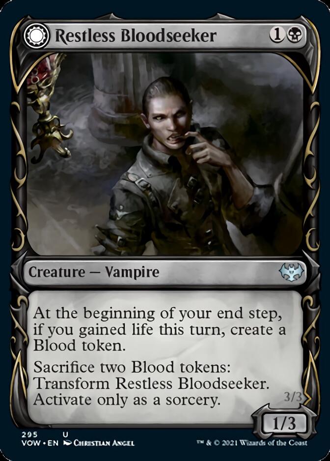 Restless Bloodseeker // Bloodsoaked Reveler (Showcase Fang Frame) [Innistrad: Crimson Vow] Foil