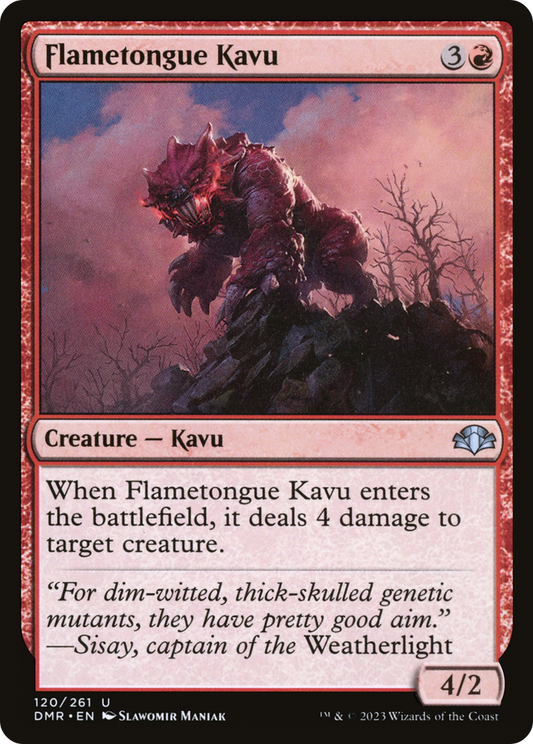 Flametongue Kavu [Dominaria Remastered] Foil
