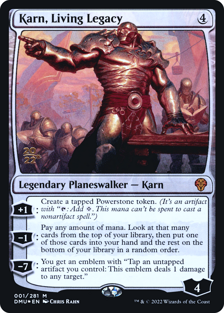 Karn, Living Legacy [Dominaria United Prerelease Promos] | Silver Goblin