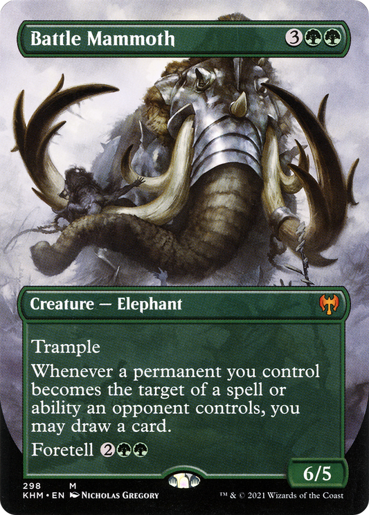 Battle Mammoth (Borderless Alternate Art) [Kaldheim] Foil