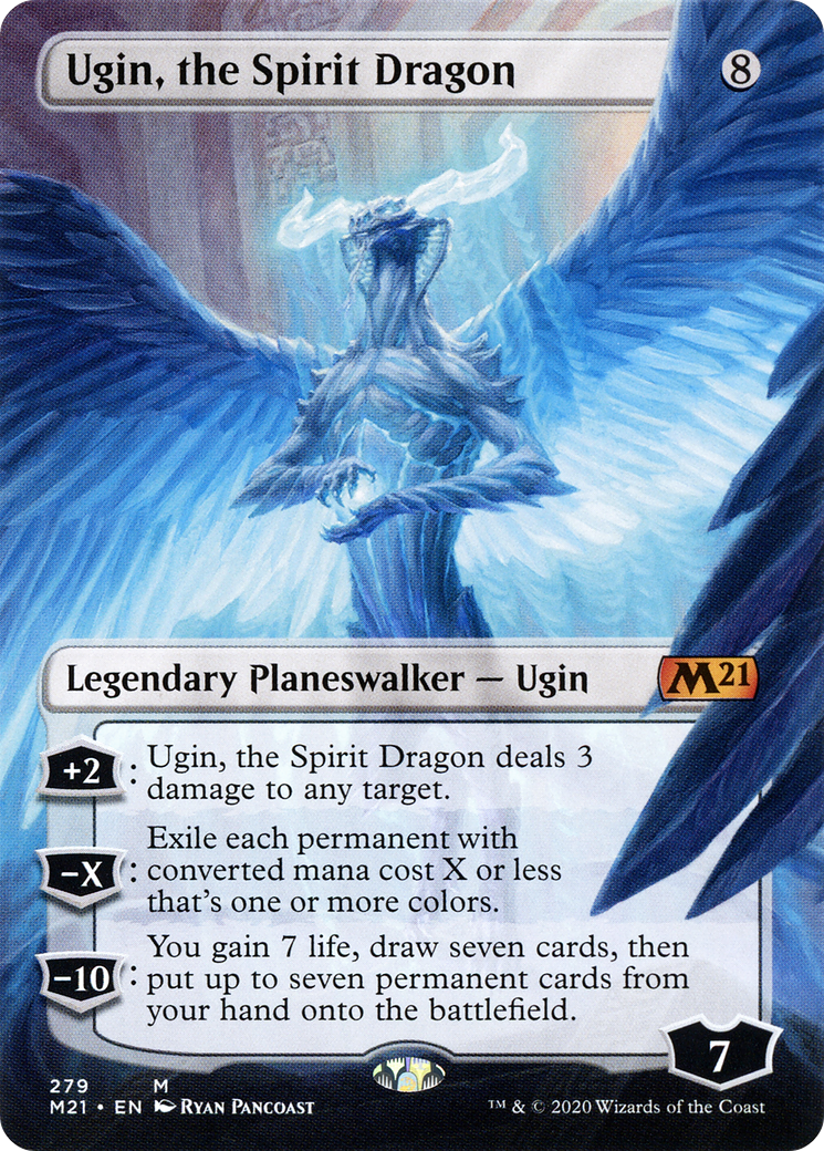 Ugin, the Spirit Dragon (279) (Borderless) [Core Set 2021] Foil