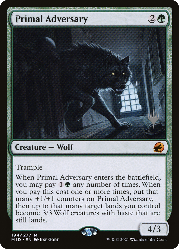 Primal Adversary (Promo Pack) [Innistrad: Midnight Hunt Promos] | Silver Goblin