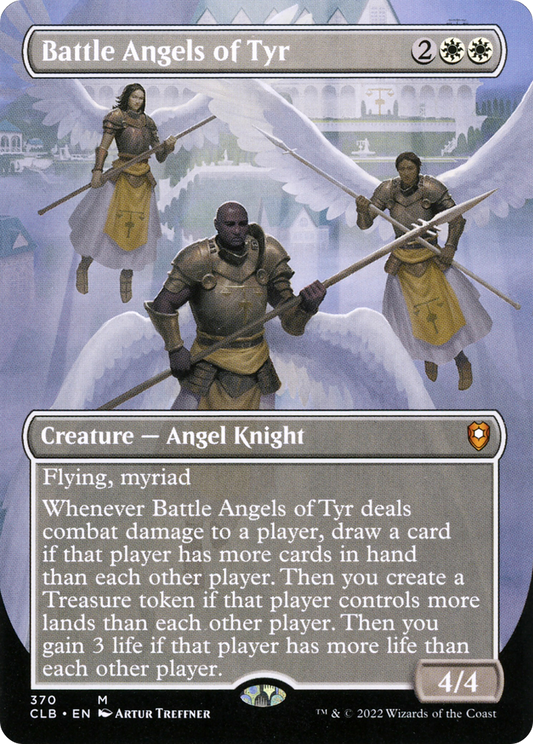 Battle Angels of Tyr (Borderless Alternate Art) [Commander Legends: Battle for Baldur's Gate] Foil