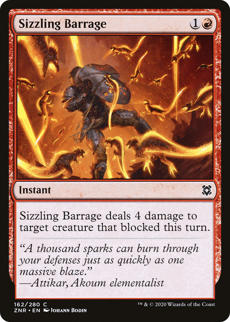 Sizzling Barrage [Zendikar Rising] | Silver Goblin