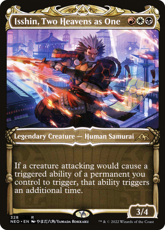 Isshin, Two Heavens as One (Showcase Samurai) [Kamigawa: Neon Dynasty] Foil
