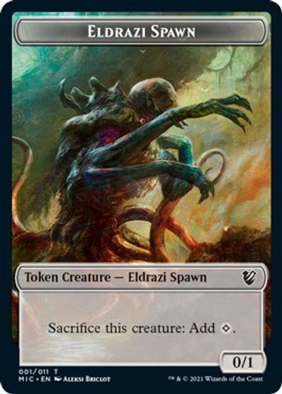 Eldrazi Spawn // Human Soldier Double-Sided Token [Innistrad: Midnight Hunt Commander Tokens] | Silver Goblin