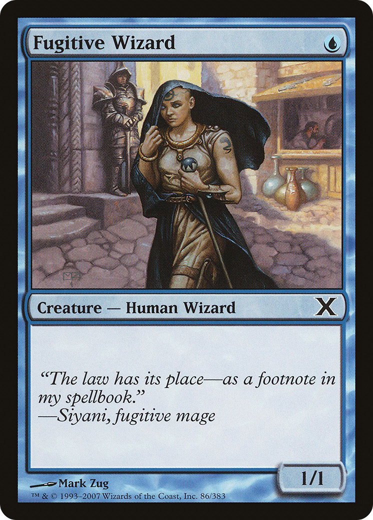 Fugitive Wizard (086) Foil - Tenth Edition