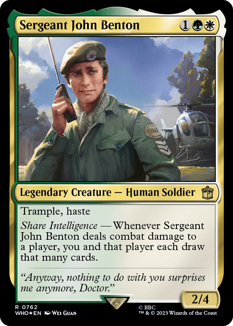 Sergeant John Benton (Surge Foil) [Doctor Who] | Silver Goblin