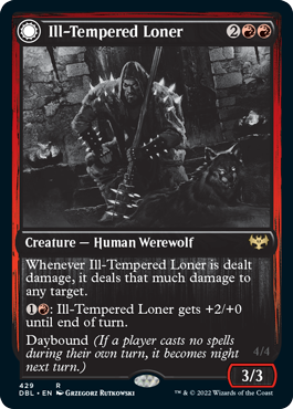 Ill-Tempered Loner // Howlpack Avenger [Innistrad: Double Feature] Foil