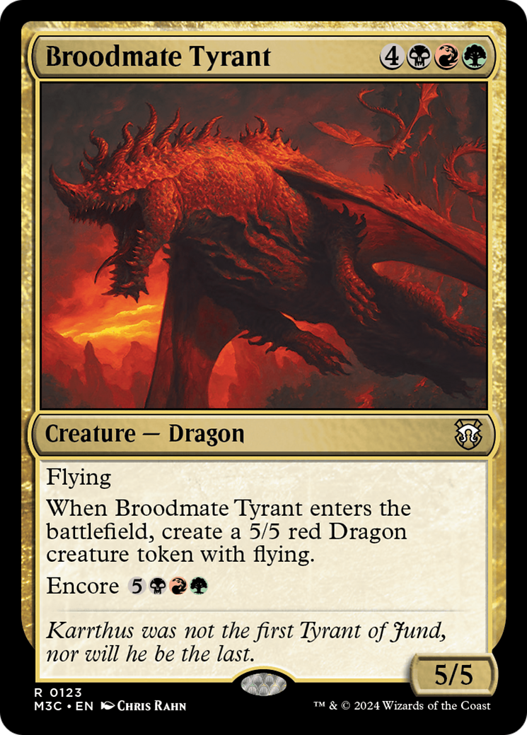 Broodmate Tyrant (Extended Art) (Ripple Foil) [Modern Horizons 3 Commander] | Silver Goblin