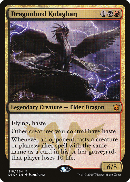 Dragonlord Kolaghan [Dragons of Tarkir] Foil