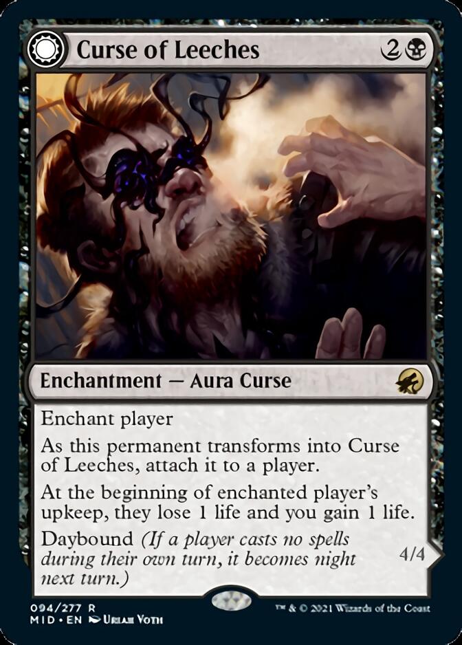 Curse of Leeches // Leeching Lurker [Innistrad: Midnight Hunt] Foil
