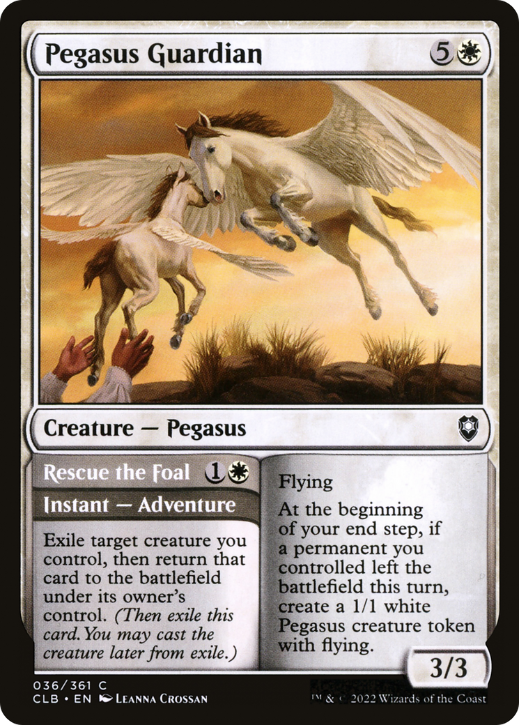 Pegasus Guardian // Rescue the Foal [Commander Legends: Battle for Baldur's Gate] Foil