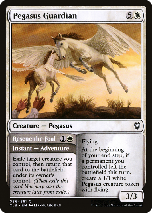 Pegasus Guardian // Rescue the Foal [Commander Legends: Battle for Baldur's Gate] Foil