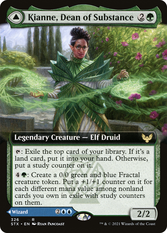 Kianne, Dean of Substance // Imbraham, Dean of Theory (Extended Art) [Strixhaven: School of Mages] Foil