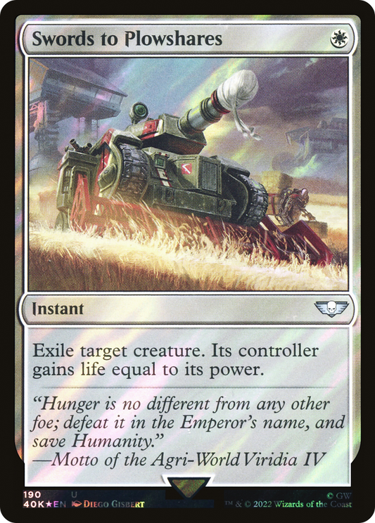 Swords to Plowshares (Surge Foil) [Warhammer 40,000]