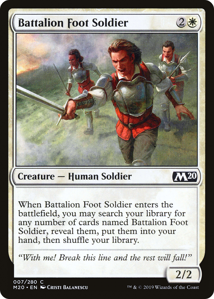 Battalion Foot Soldier [Core Set 2020] Foil