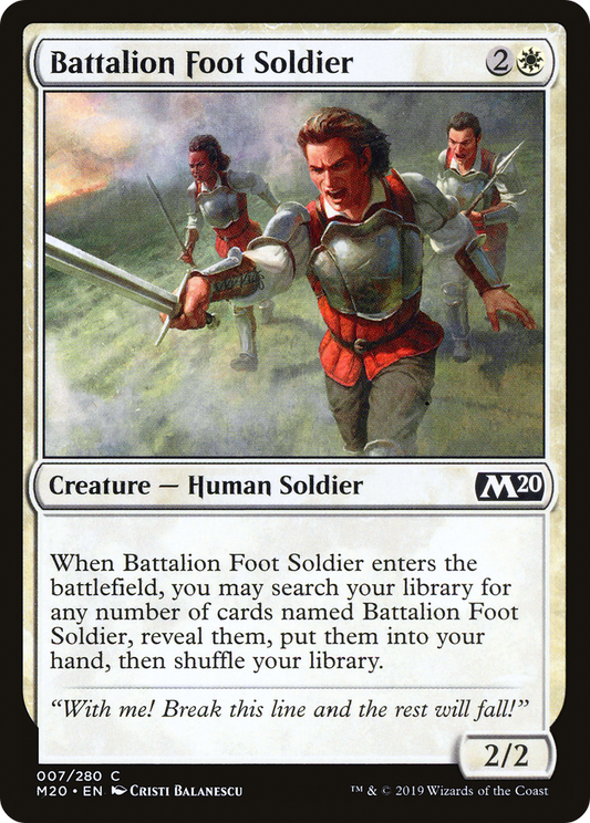 Battalion Foot Soldier [Core Set 2020] Foil