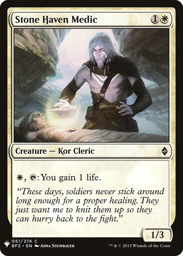 Stone Haven Medic (BFZ-51) - The List