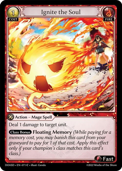 Ignite the Soul (071) [Dawn of Ashes: Starter Decks] | Silver Goblin