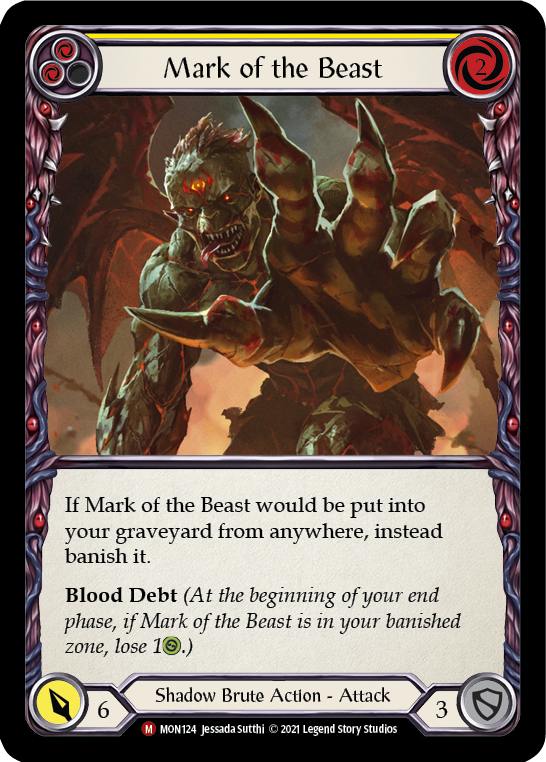 Mark of the Beast [MON124-RF] (Monarch)  1st Edition Rainbow Foil | Silver Goblin