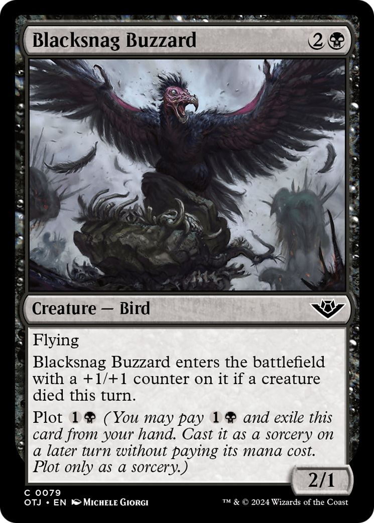 Blacksnag Buzzard [Outlaws of Thunder Junction] | Silver Goblin