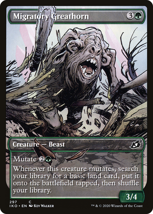 Migratory Greathorn (Showcase) [Ikoria: Lair of Behemoths] Foil