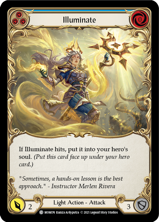 Illuminate (Blue) [MON074-RF] (Monarch)  1st Edition Rainbow Foil | Silver Goblin