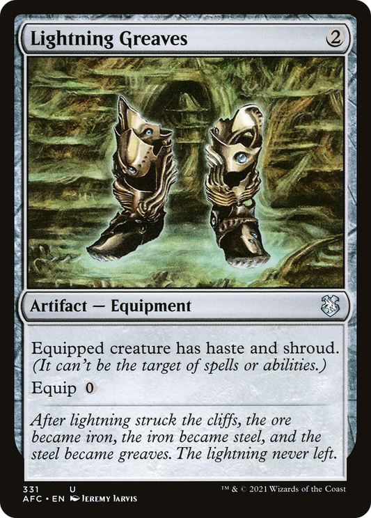 Lightning Greaves [Dungeons & Dragons: Adventures in the Forgotten Realms Commander]