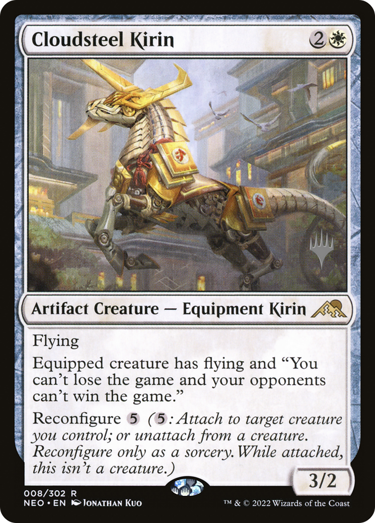Cloudsteel Kirin (Promo Pack) [Kamigawa: Neon Dynasty Promos] Foil