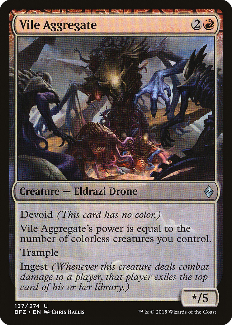 Vile Aggregate [Battle for Zendikar] Foil
