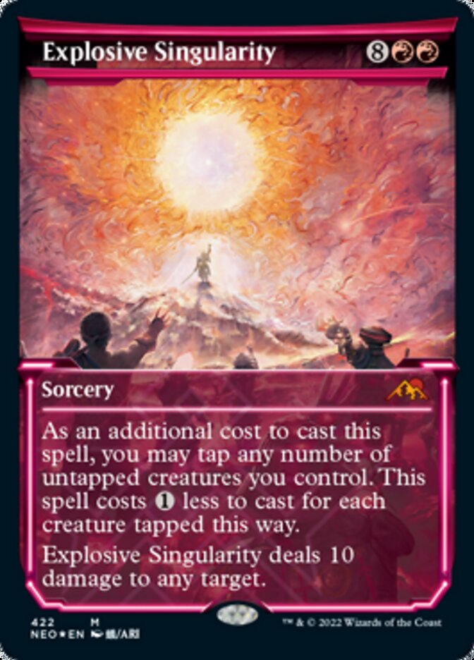 Explosive Singularity (Showcase) (Foil Etched) [Kamigawa: Neon Dynasty] | Silver Goblin