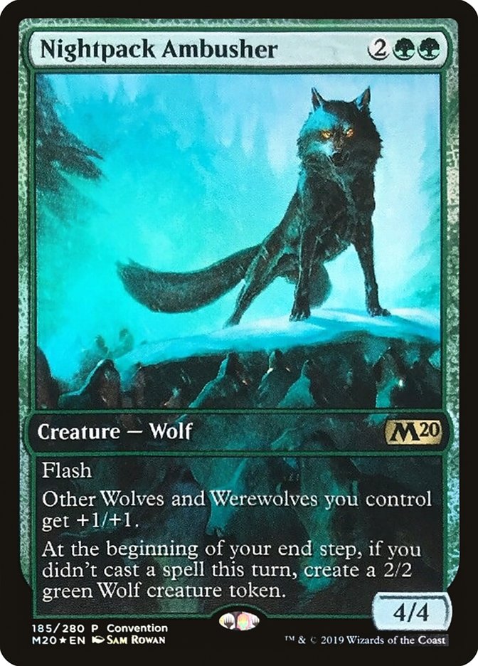 Nightpack Ambusher (Convention) (Full Art) [Core Set 2020 Promos] | Silver Goblin