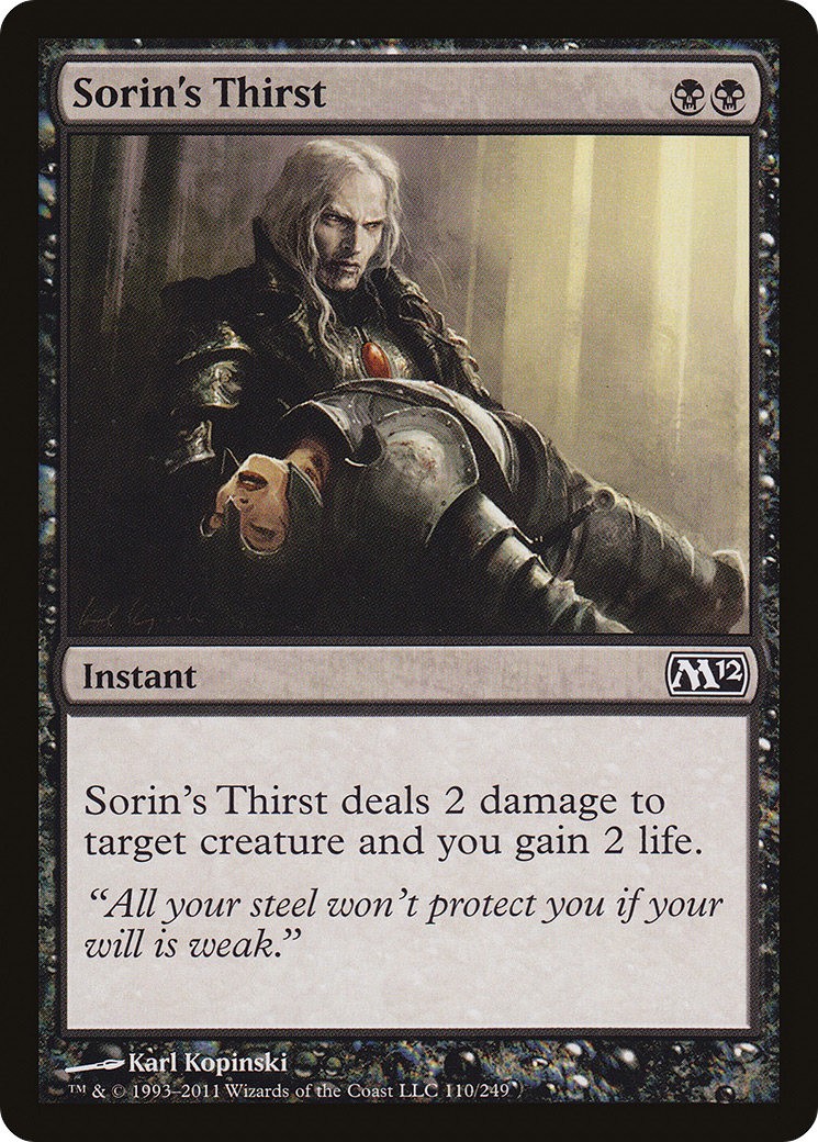 Sorin's Thirst [Magic 2012] Foil