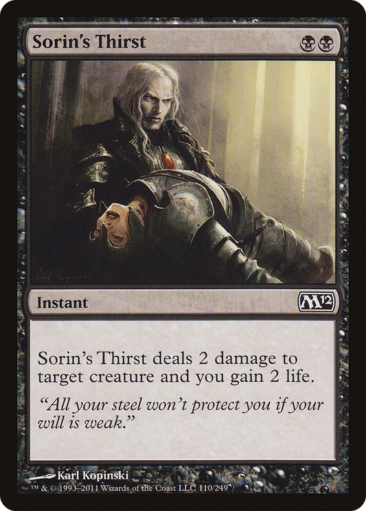Sorin's Thirst [Magic 2012] Foil