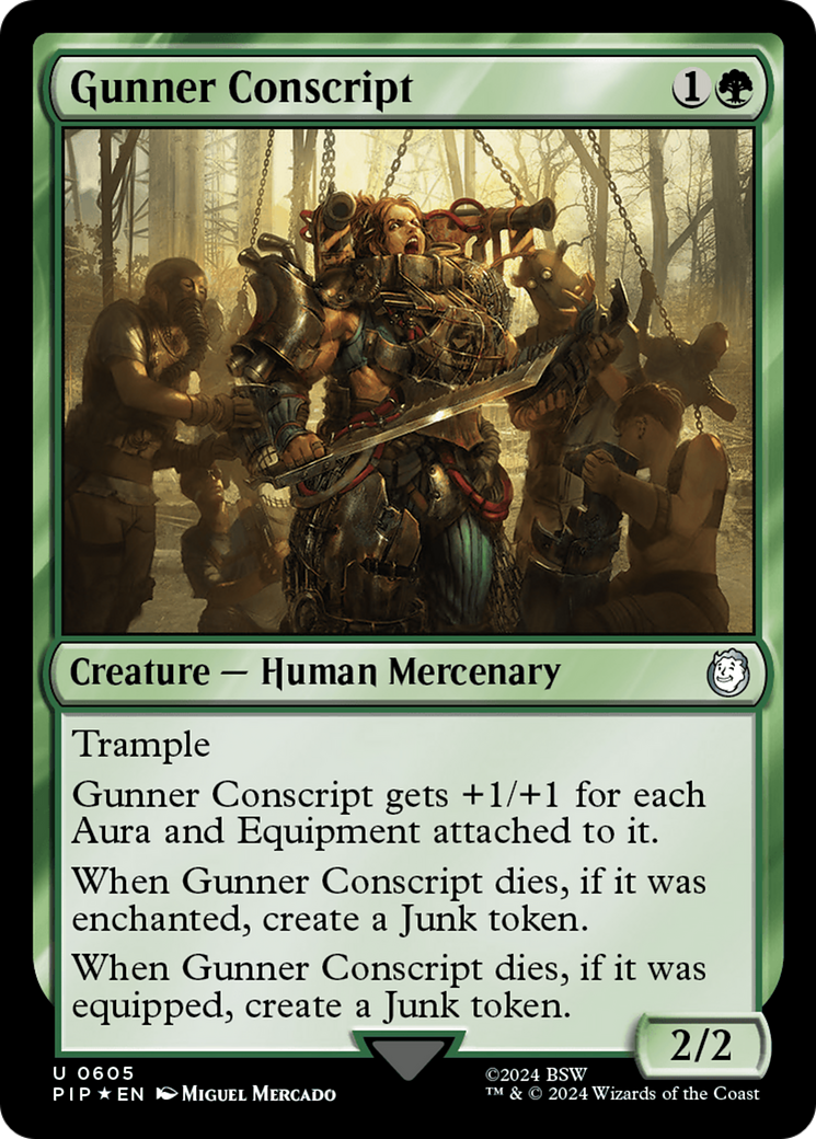 Gunner Conscript (Surge Foil) (605) Foil - Fallout
