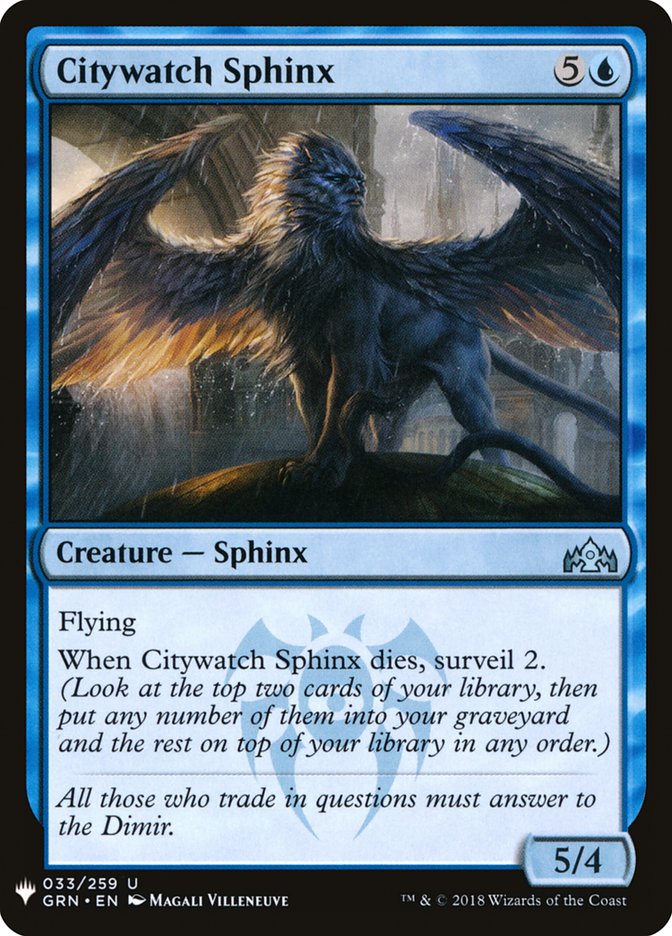 Citywatch Sphinx [Mystery Booster] | Silver Goblin