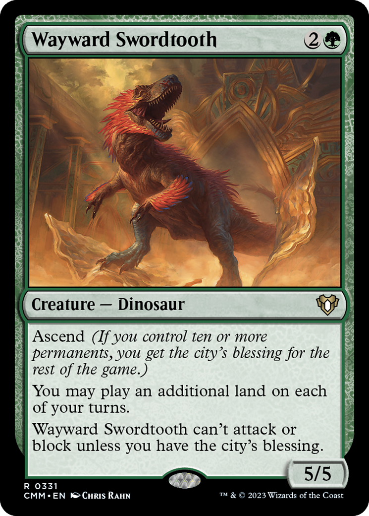 Wayward Swordtooth [Commander Masters]