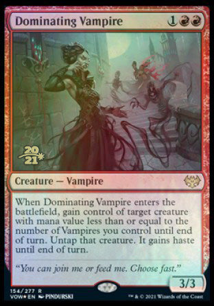 Dominating Vampire [Innistrad: Crimson Vow Prerelease Promos] | Silver Goblin