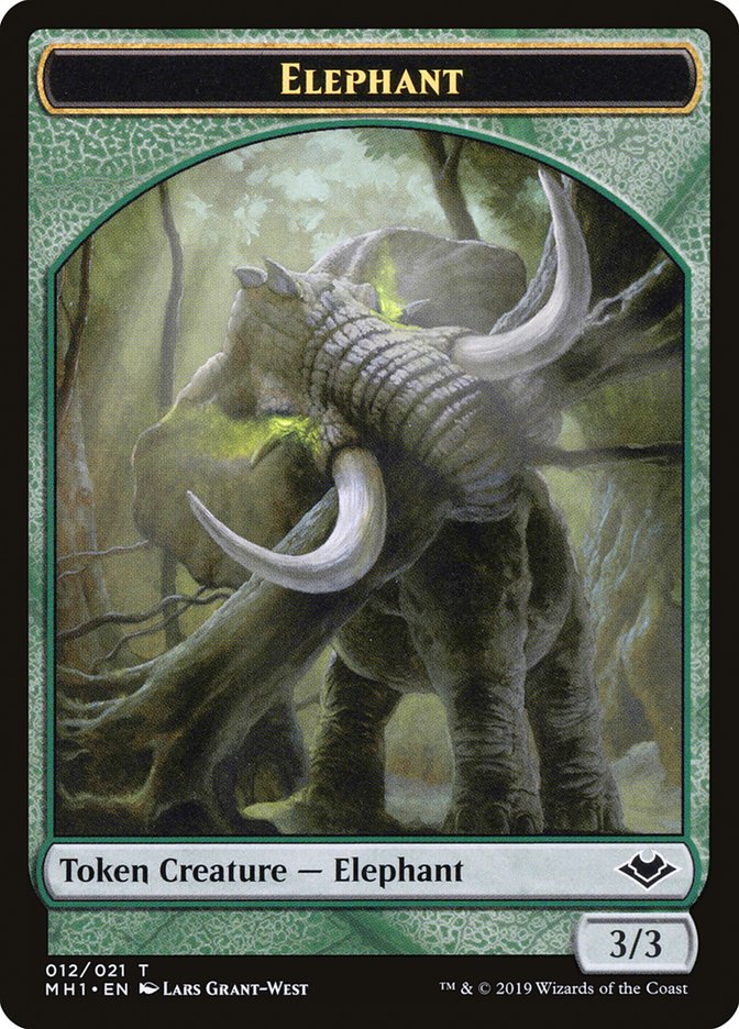 Goblin (010) // Elephant (012) Double-Sided Token [Modern Horizons Tokens] | Silver Goblin