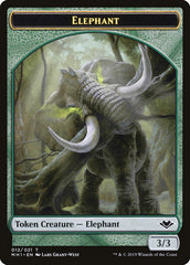 Elemental (008) // Elephant (012) Double-Sided Token [Modern Horizons Tokens] | Silver Goblin