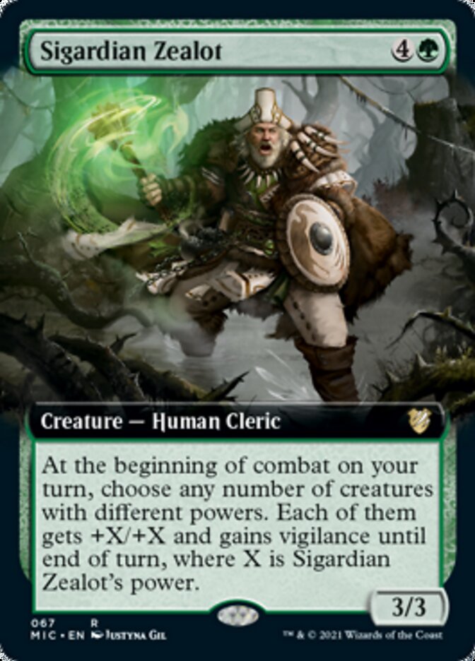 Sigardian Zealot (Extended Art) [Innistrad: Midnight Hunt Commander] | Silver Goblin