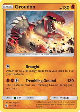 Groudon (113) Reverse Holofoil - Cosmic Eclipse